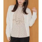 カーディガン 「ＥＣＯＶＥＲＯ・ＵＶカット」ビジュー釦カーディガン レディース