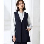 ショッピングジレ コート アウター 「セレモニー対応」Vネックジレジャケット「セットアップ可能・ポケットあり」 レディース