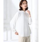 ショッピングセレモニー ブラウス シャツ 「セレモニーやオフィススタイルに。」ギャザーフリルブラウス レディース