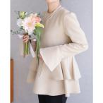 ブラウス シャツ フレアスリーブ二段ペプラムブラウス レディース