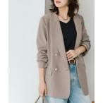 ジャケット テーラードジャケット 「オンオフ使える」ドライギャバピークドラペルジャケット レディース