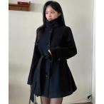 ショッピングダッフル ダッフルコート コート シングルブレストスタンドカラーミドルコート レディース
