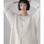 ショッピングジレ ベスト ジレ ラメスラブＺＩＰベスト　644675 レディース