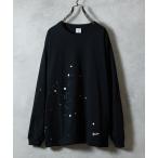 tシャツ HAND PAINTED BASIC HEM PRINTED L/S T-SHIRT / ハンドペイント ベーシック ワンポイント ロゴプリ