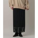 スカート レースプリーツイージースカート