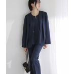 ジャケット ノーカラージャケット 2WAYスリットジャケット レディース