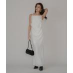 ワンピース ストラップ バッグデザイン タックドレープ キャミソール ワンピース  KINO THE KEI