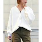 カーディガン コットンカシミヤリラックスカーディガン レディース