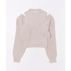 [MURUA] вязаный ансамбль FREE слоновая кость женский 