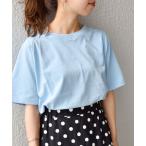 「SHIPS any」 半袖Tシャツ ONE SIZE ライトブルー レディース