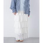 ショッピングティアード スカート 「PS/低身長サイズ」ティアードニットスカート