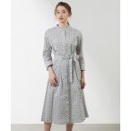 ショッピングローン 「AMACA」 7分袖ワンピース 40 オフホワイト レディース