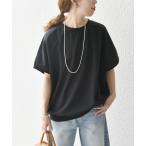 「SHIPS any」 半袖カットソー ONE SIZE ブラック レディース