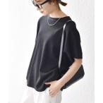 「SHIPS any」 半袖カットソー ONE SIZE ブラック レディース