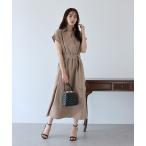 「BLUEEAST」 半袖ワンピース MEDIUM モカ レディース