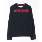 「Abercrombie&Fitch」 長袖Tシャツ M ネイビー メンズ
