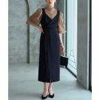「RUIRUE BOUTIQUE」 半袖ワンピース LL ブラック レディース