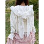 ブラウス シャツ うさぎの耳フード付きローンブラウス レディース