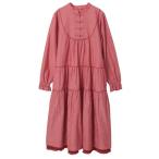 ショッピングローン ワンピース ローンフリル使いダンガリーワンピース