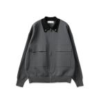 ブルゾン アウター Big Pocket Zip Up Knit Jacket 