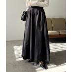 スカート 「低身長サイズあり」タックフレアスカート