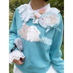 ショッピングうさぎ ニット セーター 幸見うさぎモチーフニット レディース