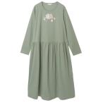 ショッピングうさぎ ワンピース 幸見うさぎ刺繍スムースワンピース