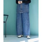 ショッピングクリップ ジーンズ デニム デニムパンツ バギーバレルデニムパンツ「プチ・プラスサイズあり」「CLIP denim」 レディース