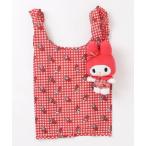 エコバッグ 「 sanrio / サンリオ 」 マイメロディ　レトロ　赤チェック　ぬいぐるみエコバッグ　NJI