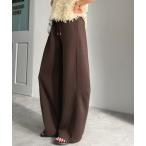 スウェットパンツ ジャージ 頑張らないのに、こなれ見え。ダンボール素材カーブスウェットパンツ レディース