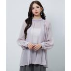 ショッピングシフォン ブラウス シャツ シフォンブラウスとインナー2点セット レディース