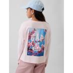 ショッピングGAP tシャツ オーバーサイズ SAKURA GAPロゴTシャツ (キッズ) キッズ 子供服 女の子