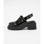 サンダル 「SY」タンクソールスタッズ ミュール サンダル75↑ レディース