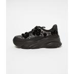 スニーカー 「SY」フラワービジュー ジップ スニーカー55↑ レディース