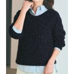 ショッピング女性 ニット セーター ビーズヤーンミックスニット 「低身長・小柄女性」 レディース