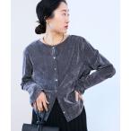 カーディガン シアーベロアカーデ レディース