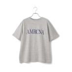 tシャツ 「Americana（アメリカーナ）」ラフィー丸胴 プリントT / センターロゴ レディース