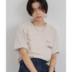 tシャツ 「Americana（アメリカーナ）」ラフィー丸胴 プリントT / ポイントロゴ レディース