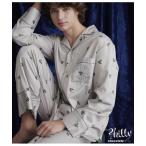 ショッピングサテン パジャマ メンズ肌側起毛プリントサテンシャツパジャマ メンズ レディース