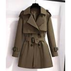 トレンチコート コート ショート丈ダブルボタントレンチコート レディース