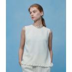 ブラウス シャツ 「LOULOU WILLOUGHBY」パールネックレス付きフリルブラウス レディース