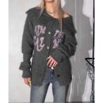 ショッピングラメ ニット セーター ラメシャギーオフショルニット レディース