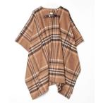 [MICHAEL KORS] в клетку пончо OS Brown женский 