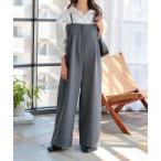 「Petitle」 オーバーオール - チャコール レディース