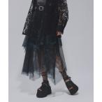 「HARE」 フリルスカート FREE ブルー系その他 レディース