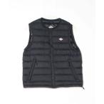 「DANTON」 ワンポイントダウンベスト S ブラック レディース