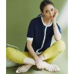 「23区」 ニットカーディガン 38 ネイビー レディース