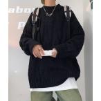 [REBALANCE] длинный рукав вязаный X-LARGE черный мужской 