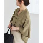 「quaranciel」 半袖ブラウス ONE SIZE カーキ レディース