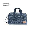 ボストンバッグ スヌーピー インディゴ デニム風 折り畳みボストンバッグ レディース